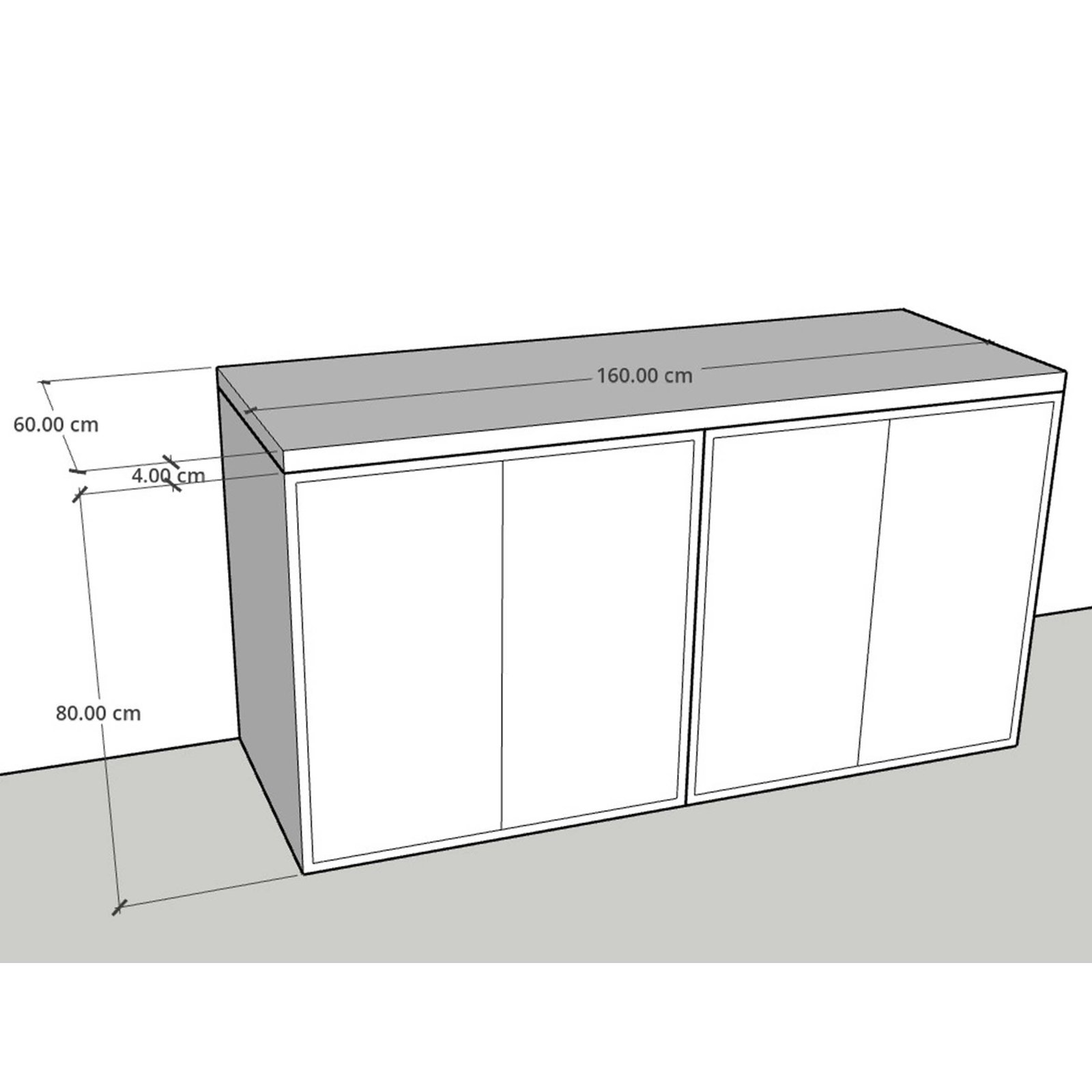 Normal Set of Base Cabinet 120-160cm
