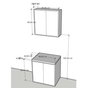 Normal Set of Wall and Base 60-80cm